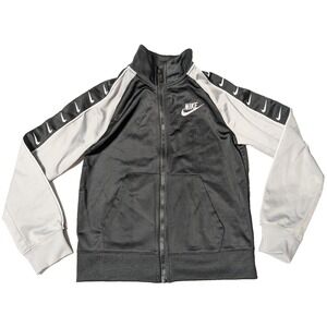 NIKE‎ Track Jacket Black Gray Colorblock - Boys 6-7 Large